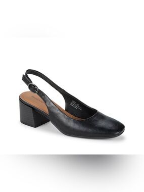 BareTraps Ester Black Slingback Block Heel